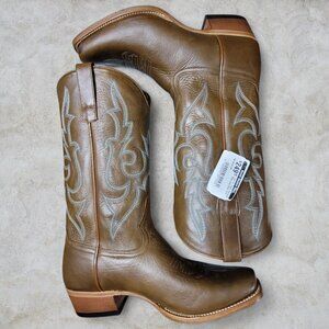 Brand New w/box Ladies Macie Bean Cowgirl Cowboy Brown Leather Boots 10 B